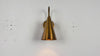 Customizable cone wall sconce video showing curved arm, tapered shade, warm downward glow, and modern wall-mounted design.