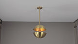 Modern Brass Pendant Light | Customizable Mid-Century Ceiling Lamp - 32346