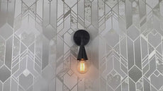 Industrial Cone Shade Wall Sconce | Modern Minimalist Customizable Brass Fixture For Ambient Glow - 32613