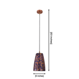 Single ribbed pendant light suspended over a round table, ideal for dining rooms, breakfast nooks, and café corners