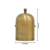 Rome cylindrical brass wall sconce with rounded shade and compact architectural design for bedroom and hallway lighting