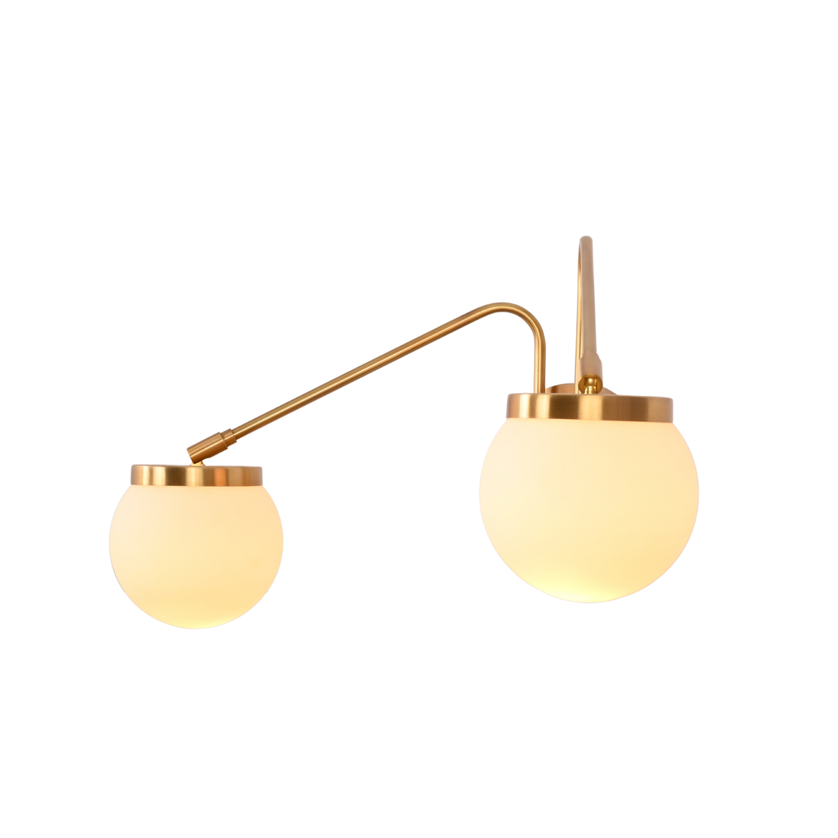 Scandinavian inspired globe wall sconce with clean lines and soft opal shades for modern interior styling