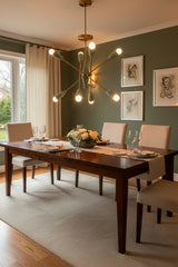 Solid brass mint green chandelier dimension image showing 22 inch height and 20 inch width for product size reference