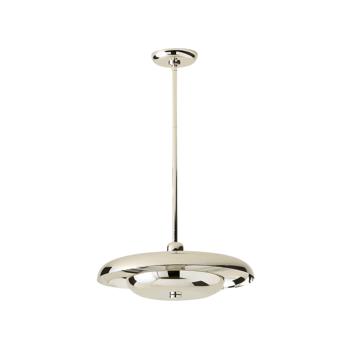 Verona Modern Dish Pendant Chandelier polished nickel layered pendant light for modern interiors