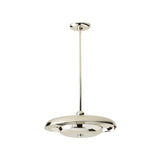Verona Modern Dish Pendant Chandelier polished nickel layered pendant light for modern interiors