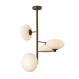 Verona 4 Light Globe Chandelier showing sculptural shade arrangement – rear angled view – Model 33167