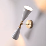 White and brushed brass restaurant wall light for cafés, boutique hotels, dining rooms, and lounges
