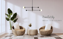 Product benefits of black chandelier with soft light and geometric design