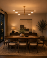Wide disc chandelier for bedroom, dining room, living room, kitchen island, and office lighting